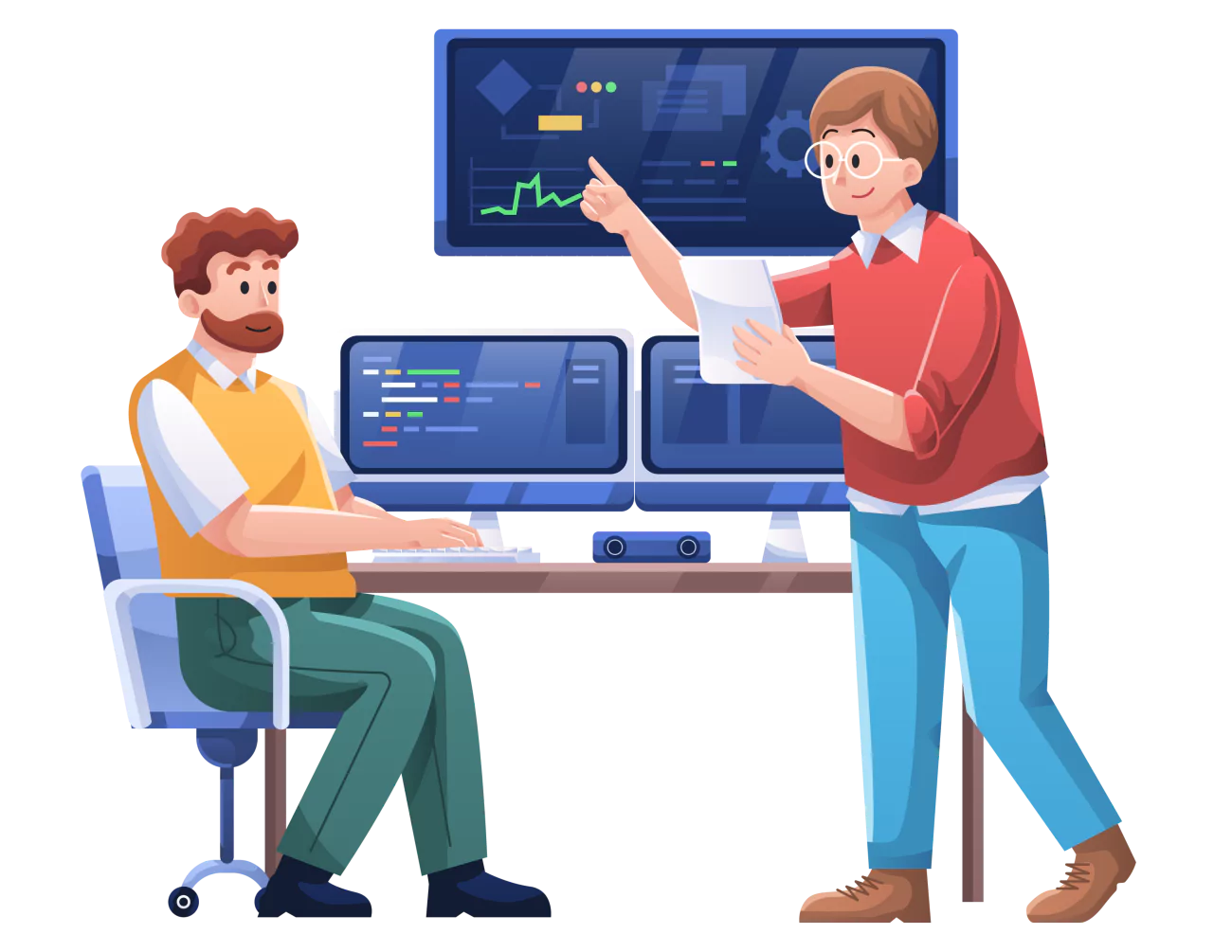 Developers working together